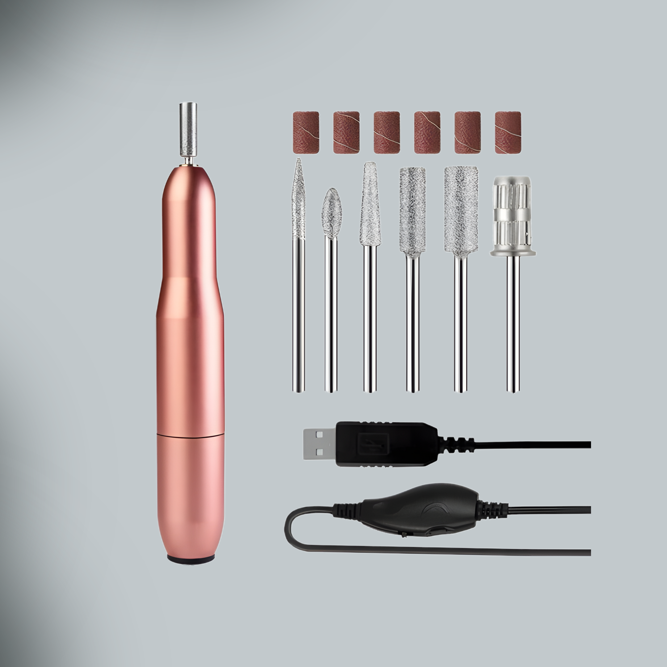 USB Nail Drill Set Electric Nail Polisher Portable Nail File Kit